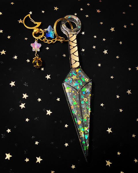 Star & Moon Kunai Keychain