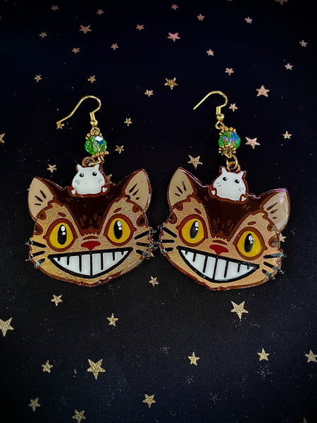 Anime Forest Cat Earrings