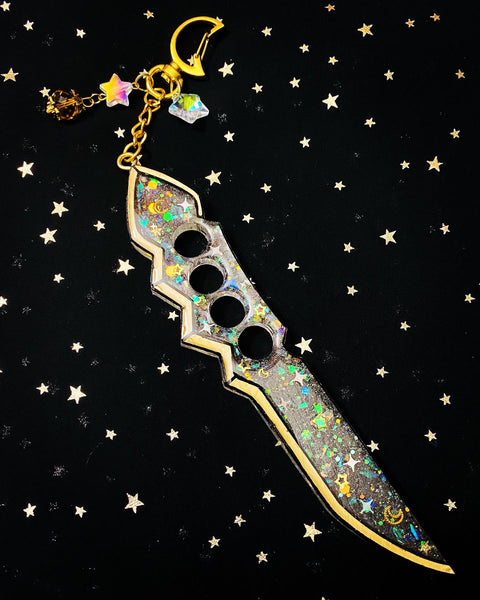 Stars & Moon Chakra Blade Keychain